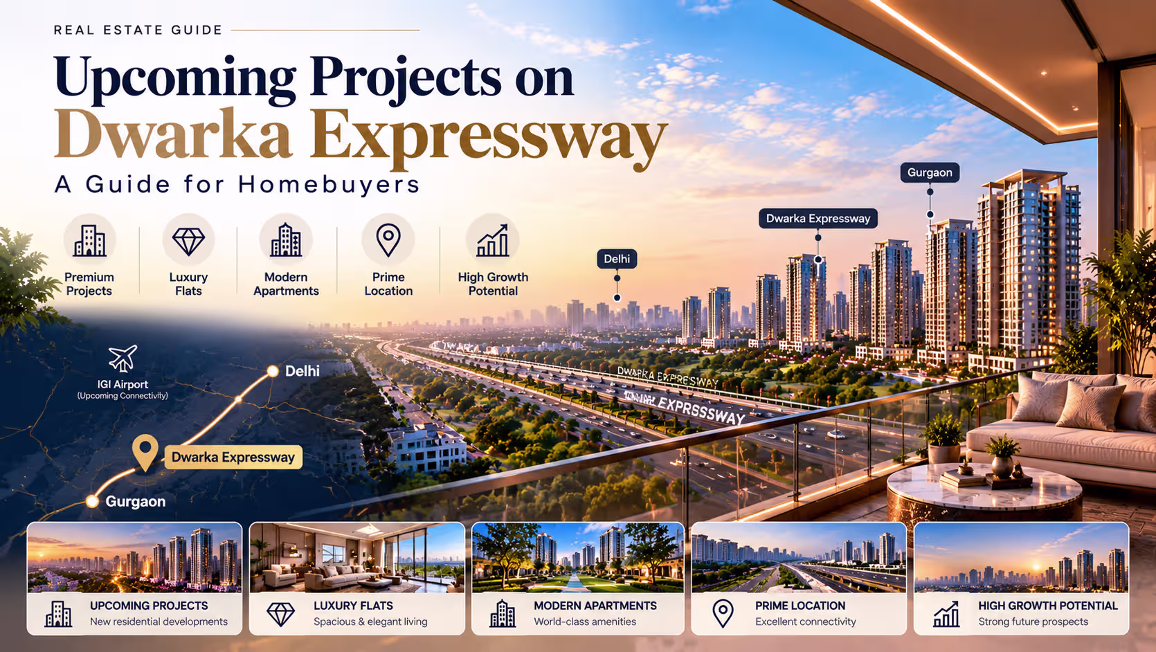 Upcoming Projects on Dwarka Expressway: A Guide for Homebuyers